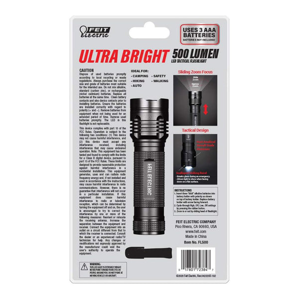 Feit Electric 500 Lumens Tactical LED Flashlight