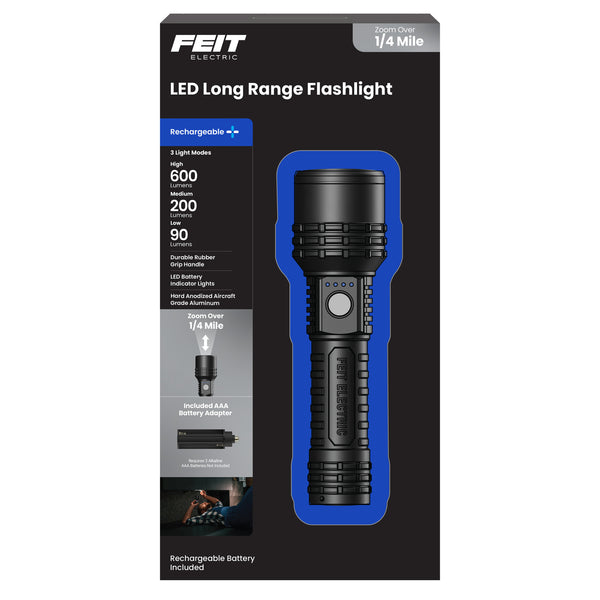 Feit Electric 6.6 In. LED Long Range Flashlight