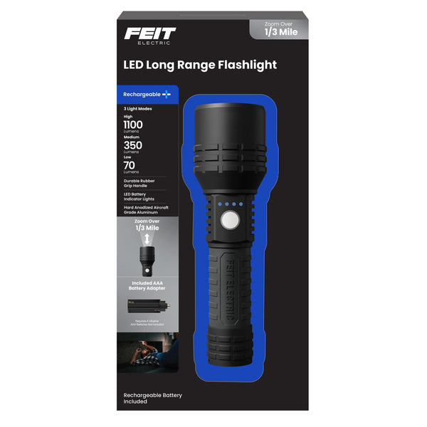Feit Electric 7.3 In. Long Range LED Flashlight