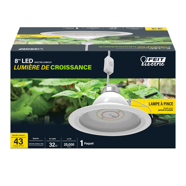 Feit Electric 8 In. Clamp Mount LED Grow Light