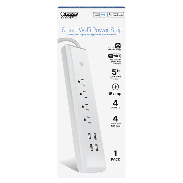 Feit Electric Smart Wi-Fi 4-Outlet Powerstrip