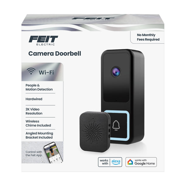 Feit Electric Wired AI Smart Camera Doorbell