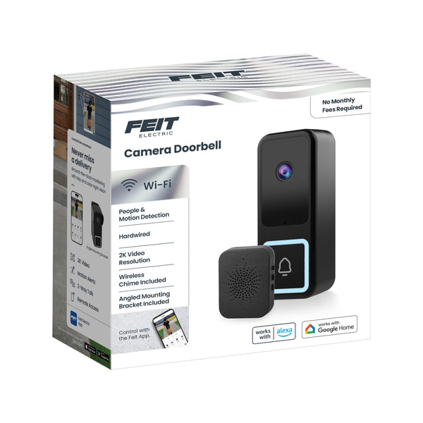 Feit Electric Wired AI Smart Camera Doorbell