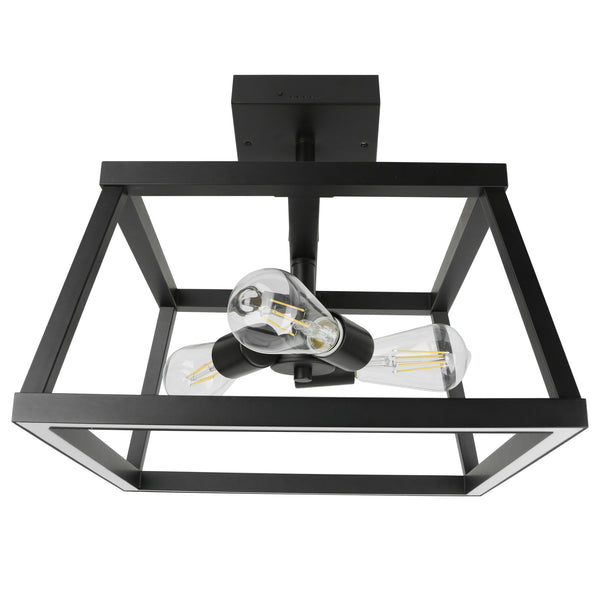 feit electric Katalyst Collection 15 in. Decorative 3-Light Trapezoid Semi-Flush Mount