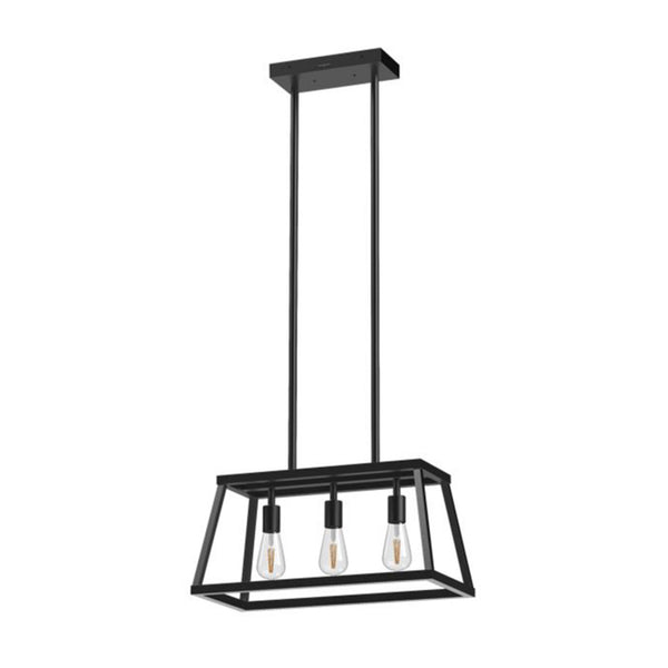 feit electric Katalyst Collection LED Decorative 3-Light Chandelier Matte Black