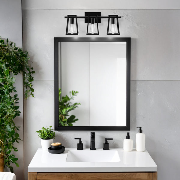 Feit Electric Katalyst Collection LED Decorative 3-Light Vanity Matte Black