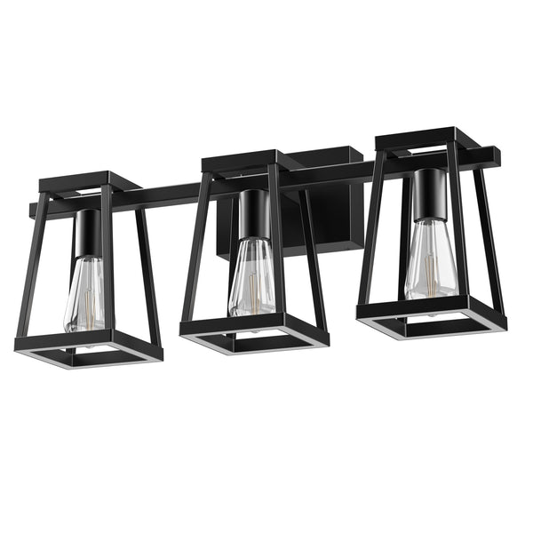 feit electric Katalyst Collection LED Decorative 3-Light Vanity Matte Black