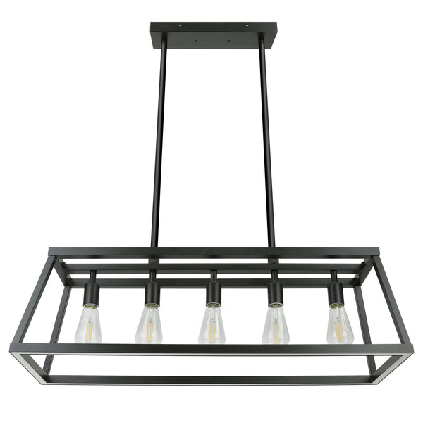 feit electric Katalyst Collection LED Decorative 5-Light Chandelier Matte Black