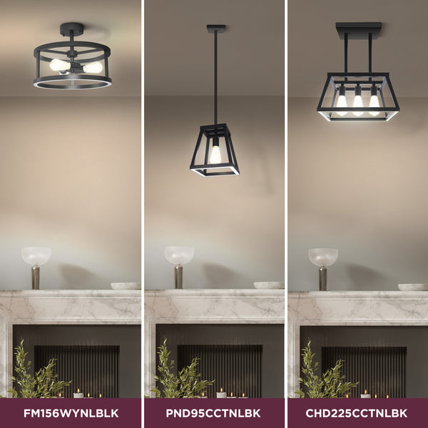 Feit Electric Katalyst Collection LED Decorative Single Light Pendant Matte Black