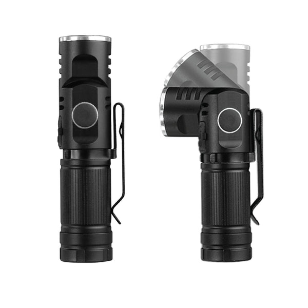 feit electric Rechargeable LED Pivot Flashlight with Magnetic Base and Clip