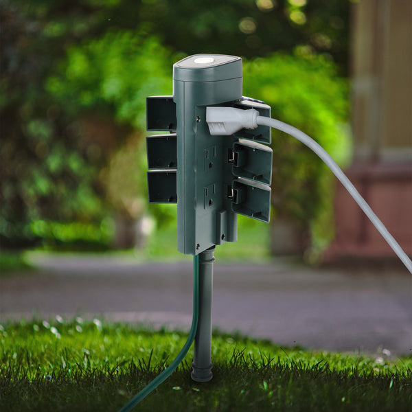 Feit Electric Six Outlet Outdoor Stake Wi-Fi Smart Plug