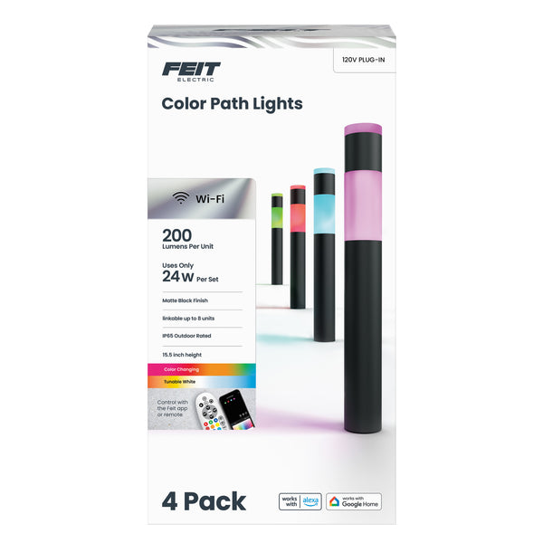 Feit Electric Smart Color Changing And Tunable White Path Lights (4-Pack)
