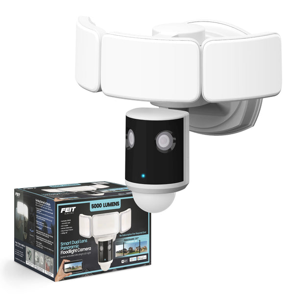 Feit Electric Smart Dual Head Panoramic Flood Light Security Camera