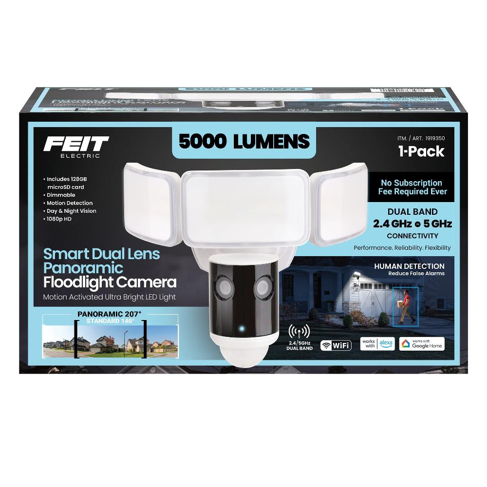Feit Electric Smart Dual Lens Panoramic Flood Light Camera