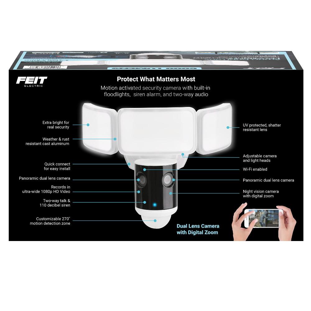 Feit Electric Smart Dual Lens Panoramic Flood Light Camera