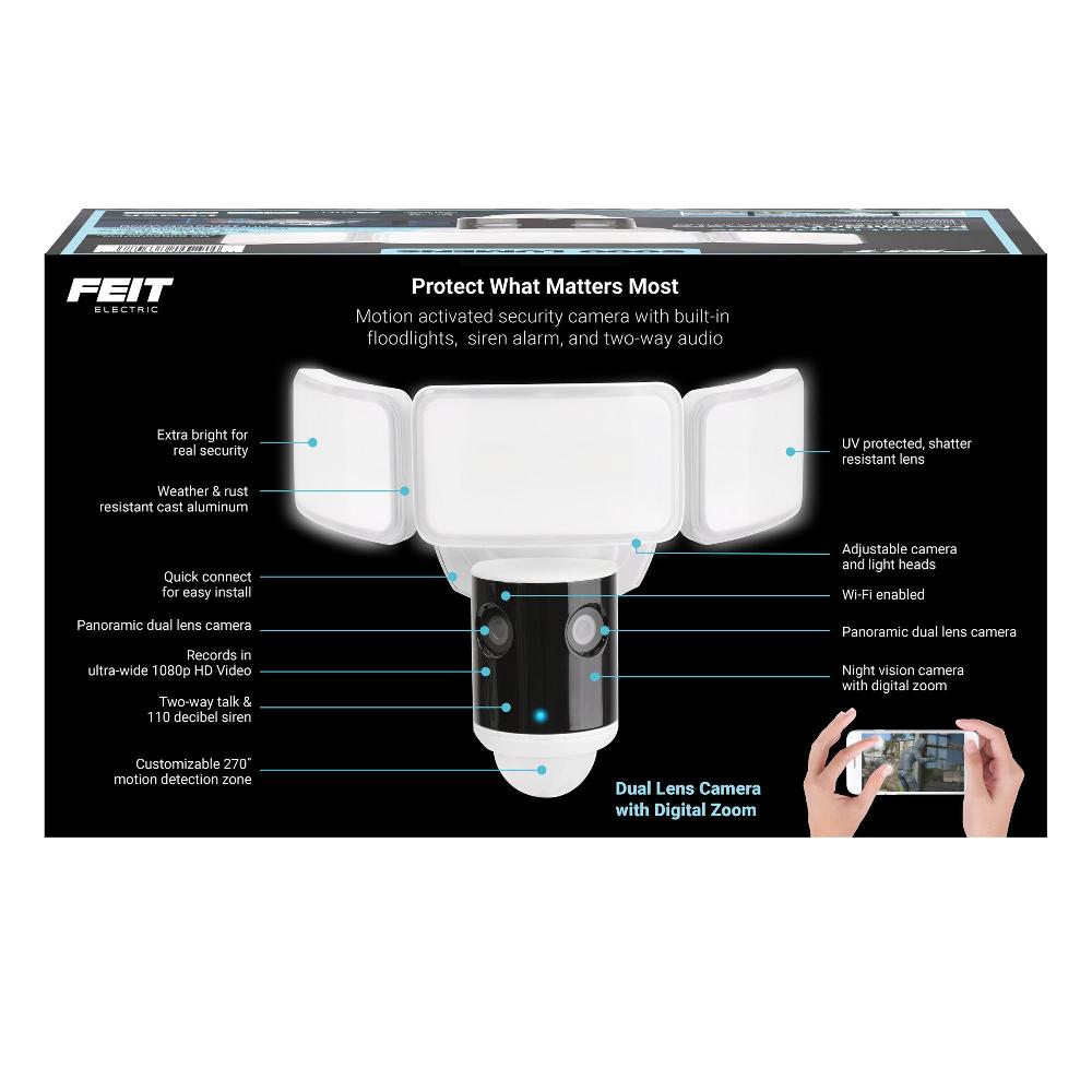 Feit Electric Smart Dual Lens Panoramic Flood Light Camera