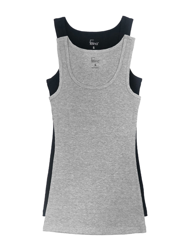 felina Cotton Ribbed Tank Top 2-Pack