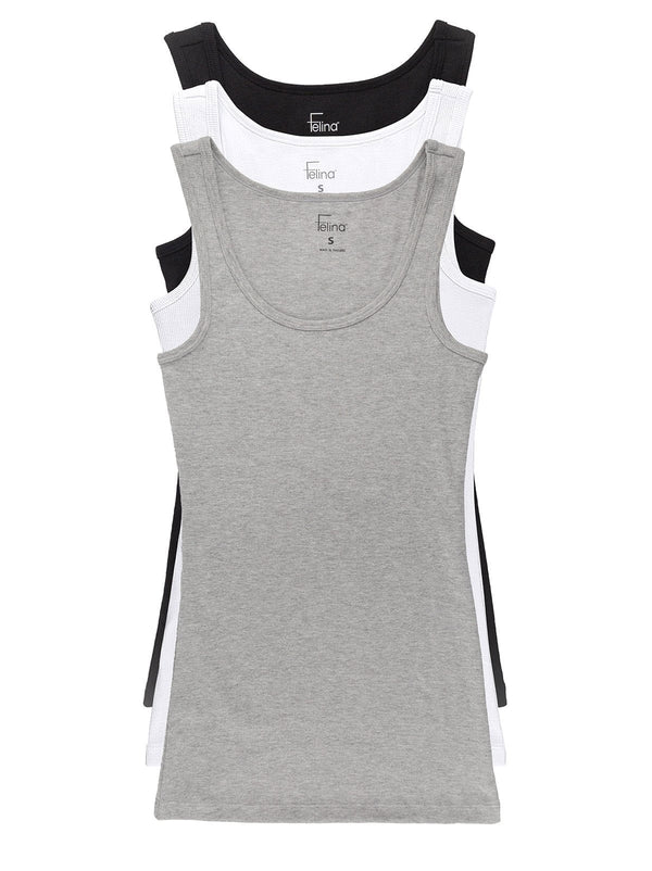 felina Cotton Ribbed Tank Top 3-Pack