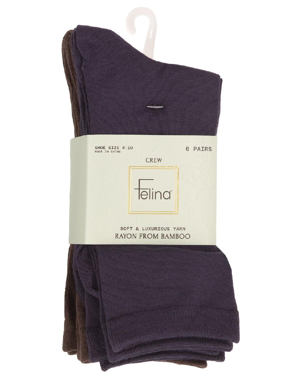 Felina Everyday Crew Sock 6 Pack