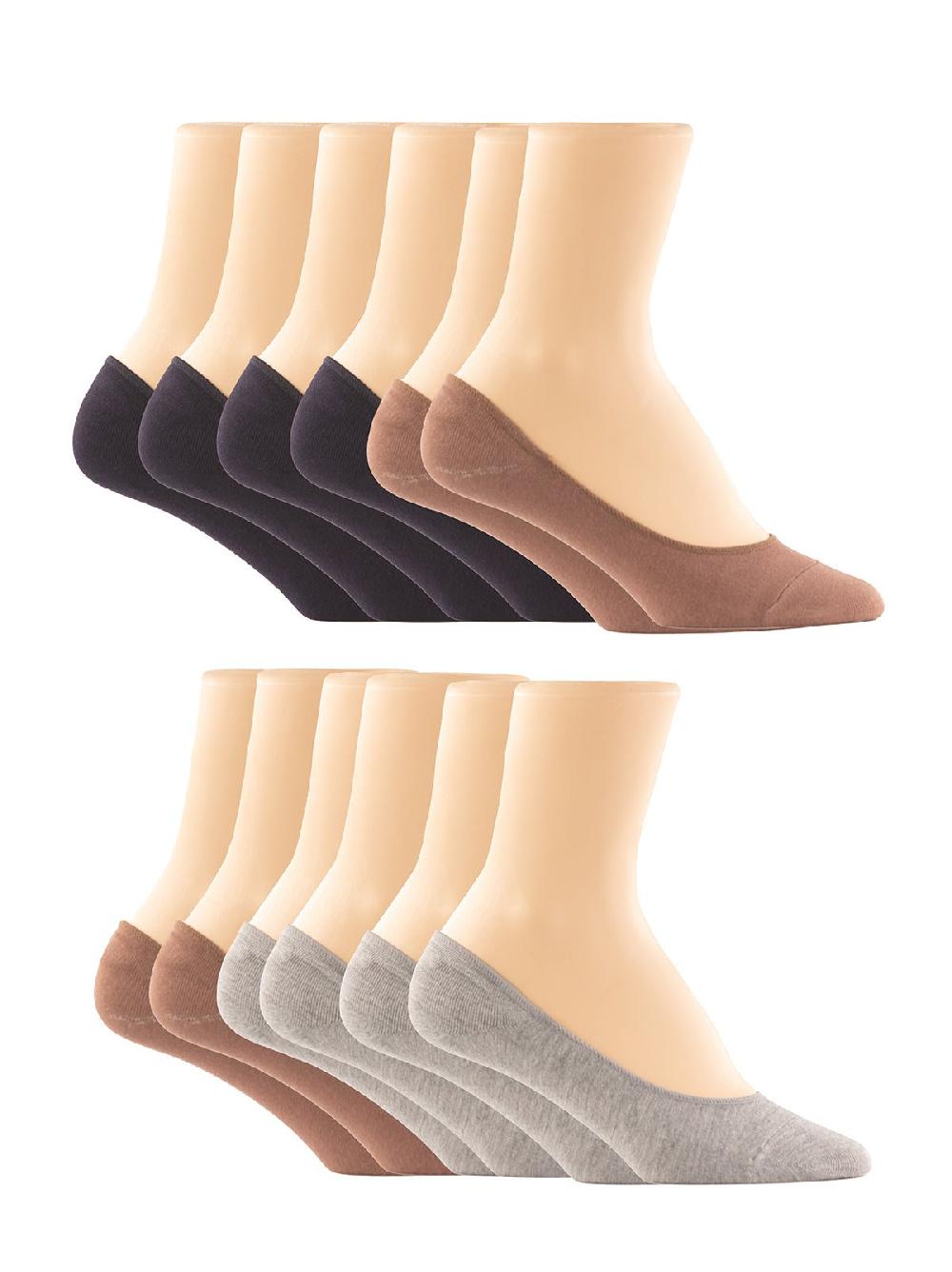 Felina Invisible Liner Socks 6-Pack