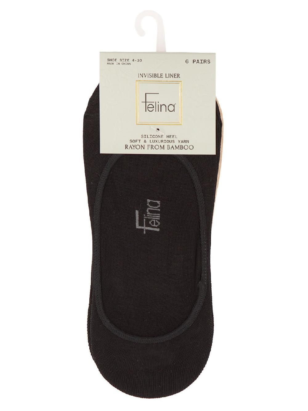 Felina Invisible Liner Socks 6-Pack