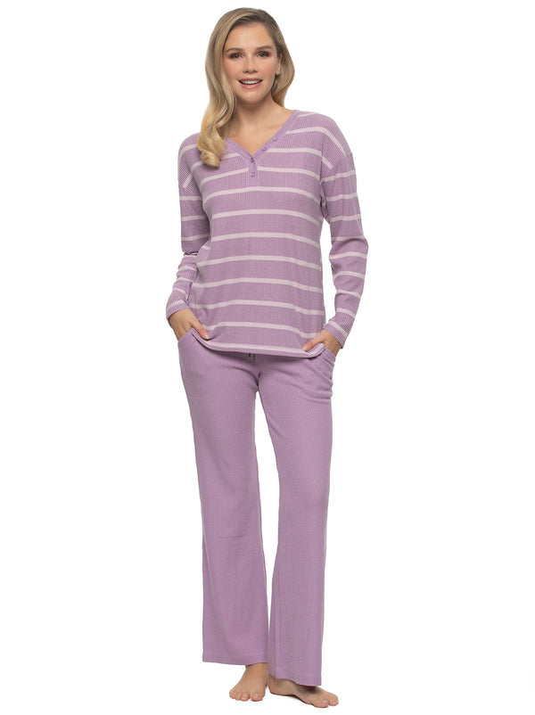felina Jolie 2-Piece Henley & Lounge Pant Set