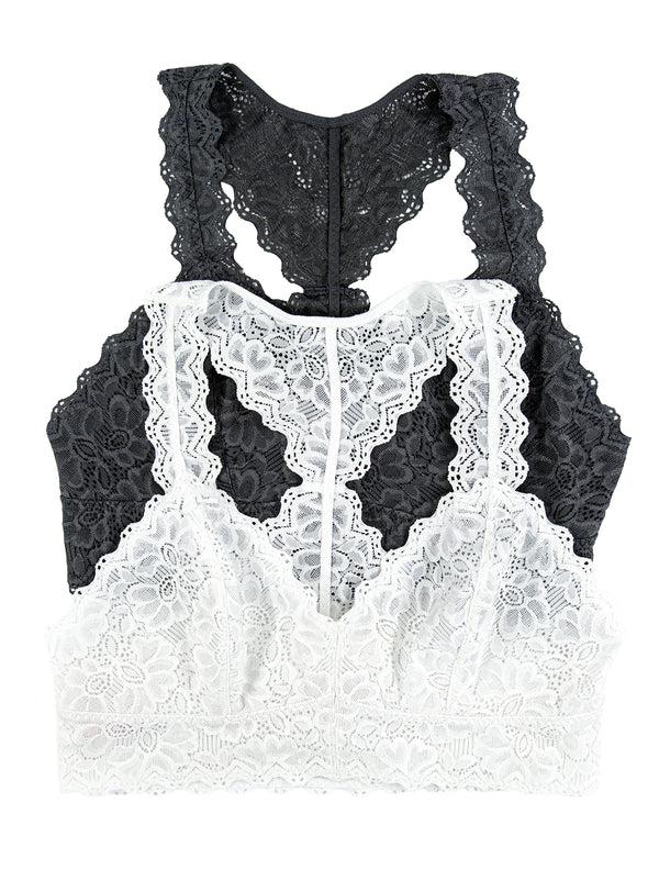 felina Lace Bralette 2-Pack by Unique Moments®
