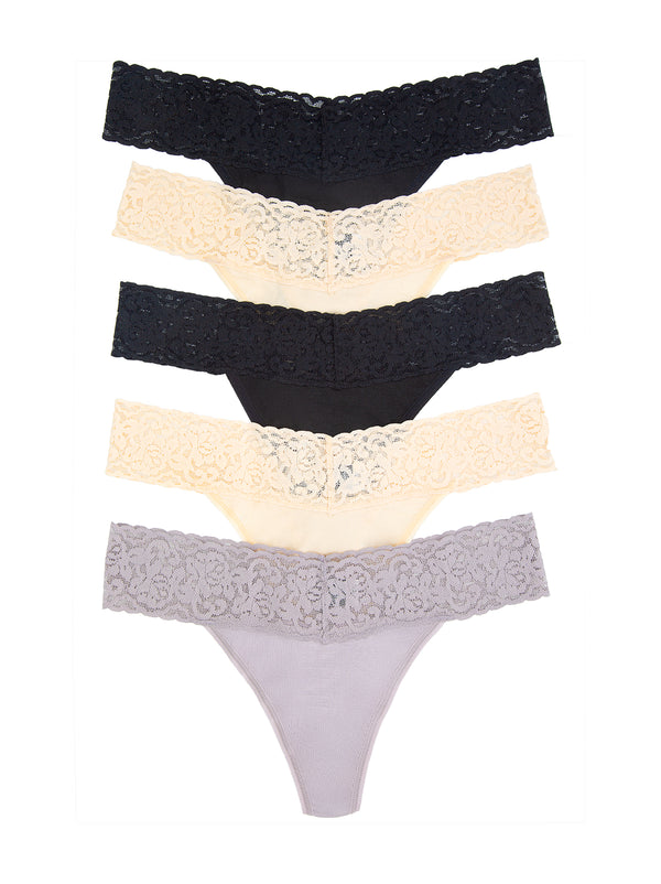 felina Lace Top Thong 5-Pack