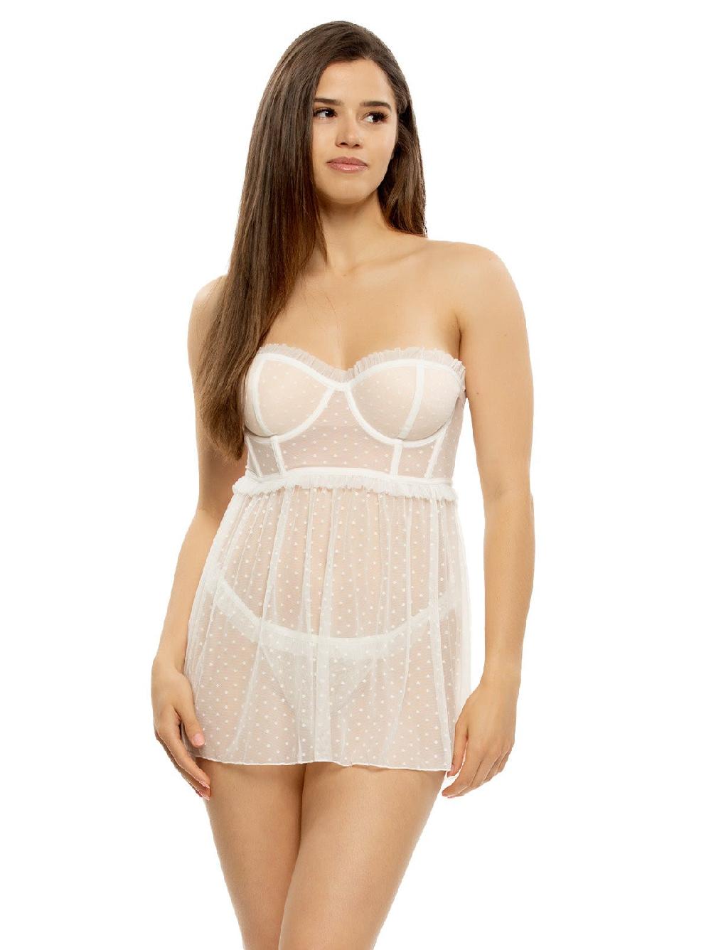 Felina Margot Strapless Babydoll & G-String