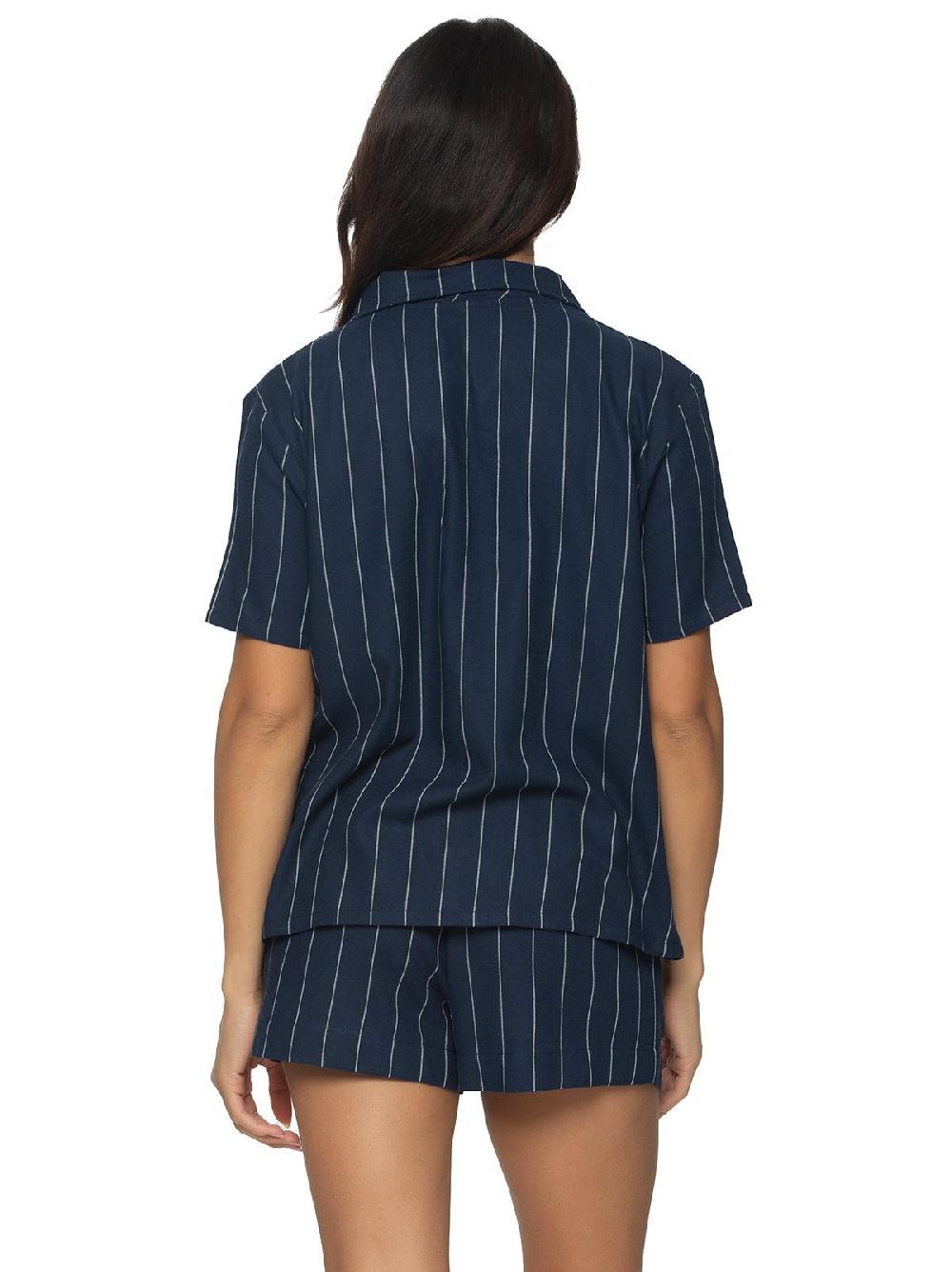 Felina Mirielle Collar Pajama Short Set