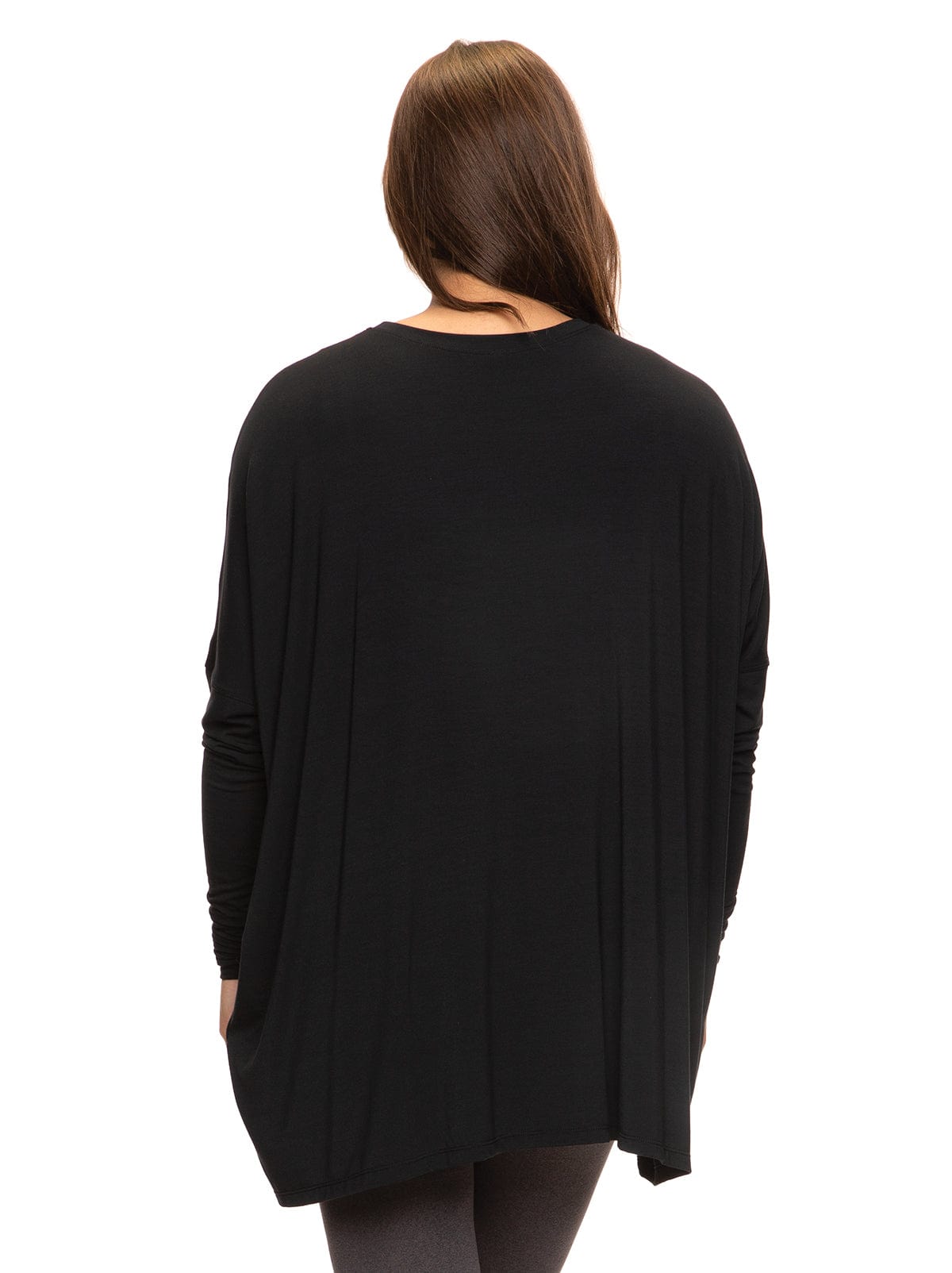 Felina Modal Span Side Drape Maternity L/S Top