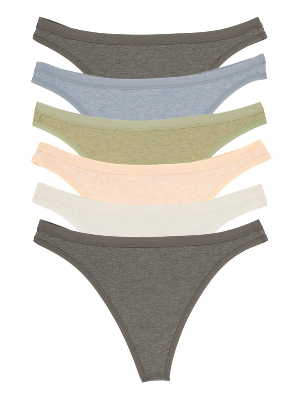 felina Organic Cotton Stretch Thong 6-Pack