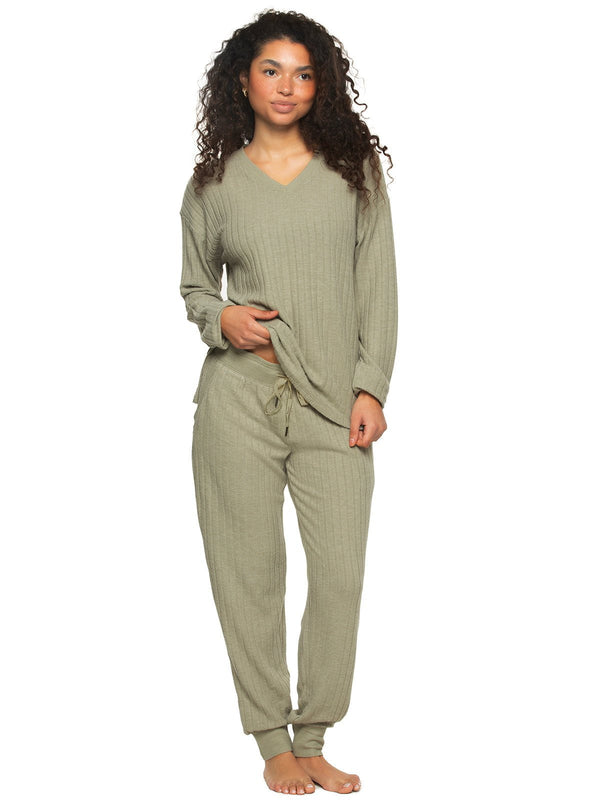 felina Serena V-Neck & Jogger Pant Set