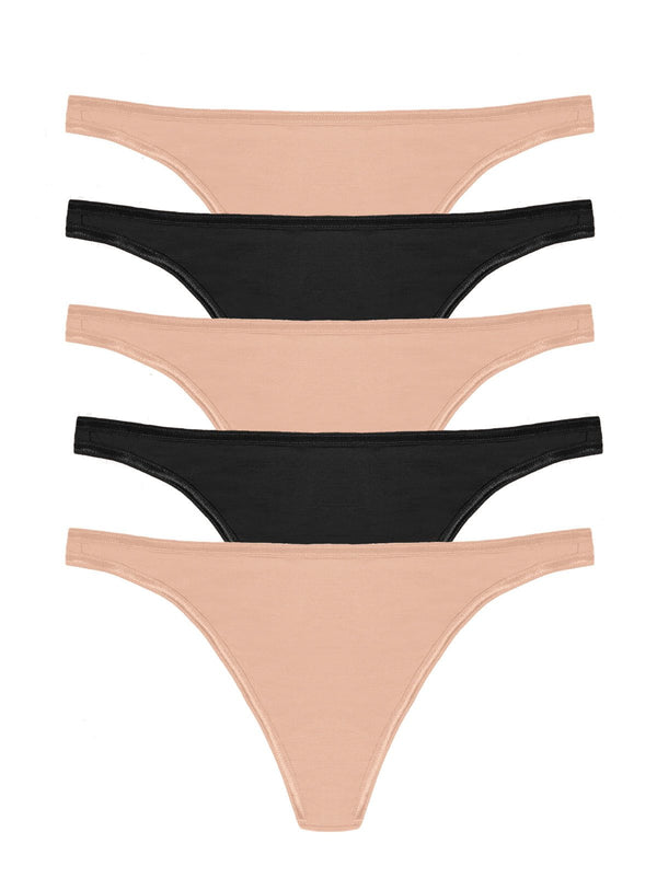 felina So Smooth Modal Low Rise Thong 5-Pack