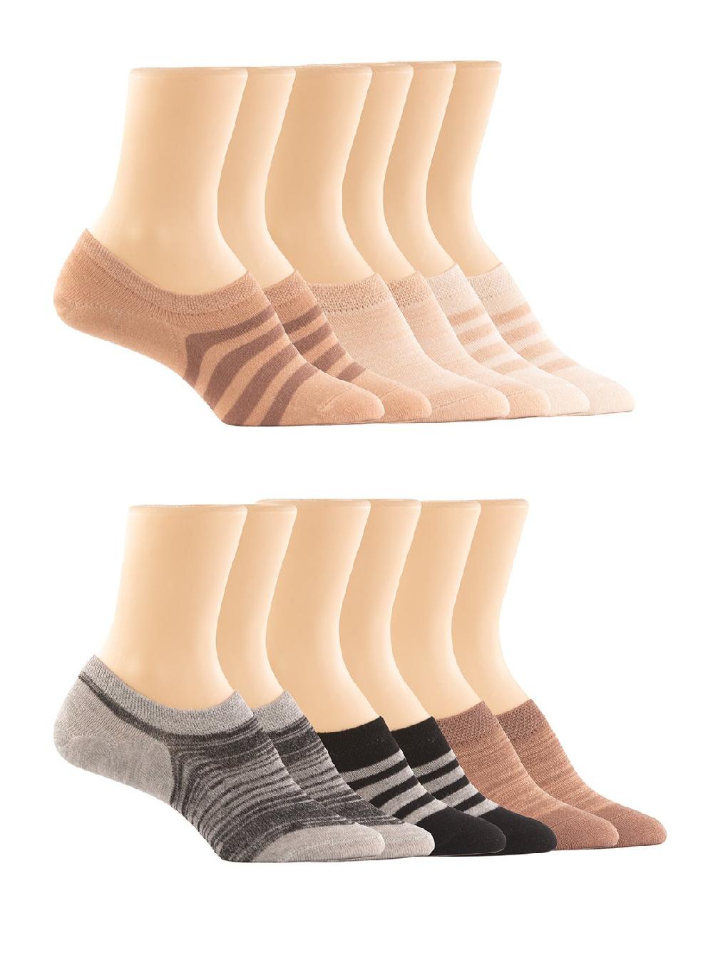 Felina Super No Show Socks 6-Pack