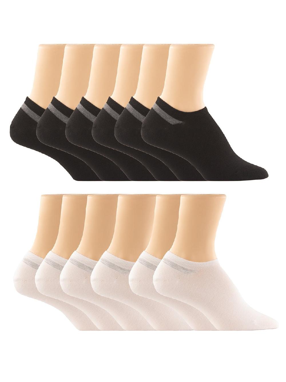 Felina Super No-Show Socks W/ Heel Grip 6-Pack
