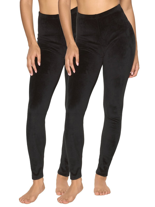 felina Ultra-Luxe Velour Leggings 2-Pack