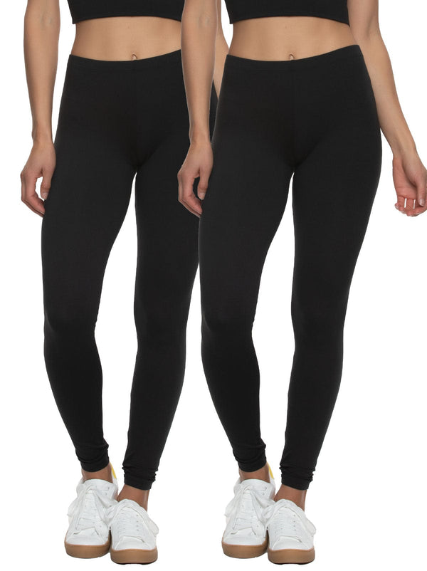 felina Velvety Soft Lightweight Leggings 2-Pack