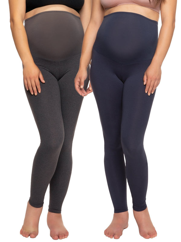 felina Velvety Soft Maternity Leggings 2-Pack