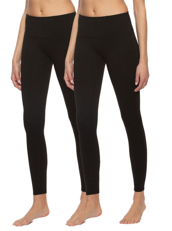 felina High-Waisted Legging 2-Pack w/ Hidden Pockets