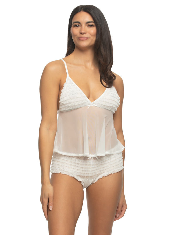 felina Veil Ruffle Cami and Rumba Panty 2-Piece Set