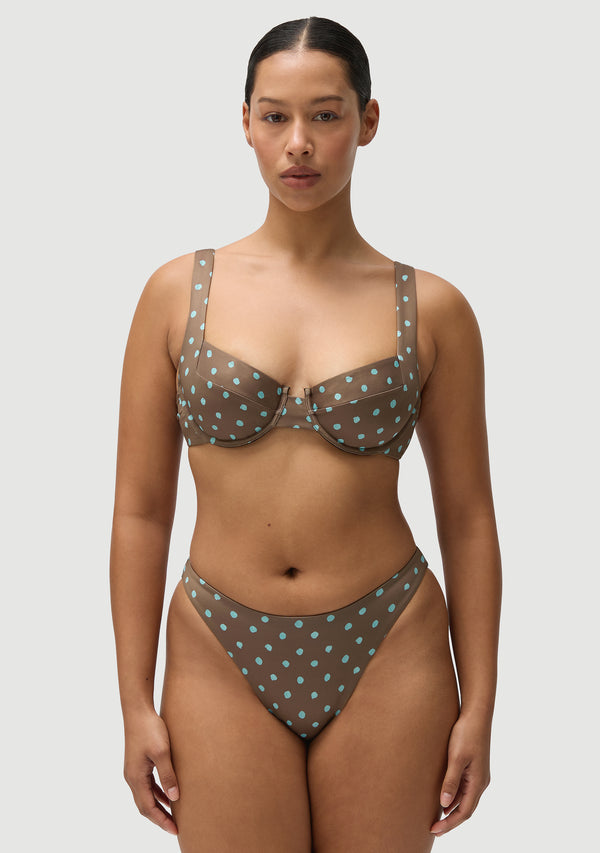 Fella Casanova Top Polka Blue
