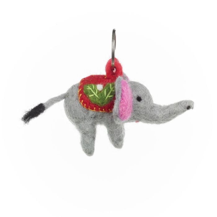 Felt So Good Handmade Felt Elsie Elephant Keyring