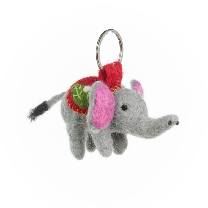 felt so good Handmade Felt Elsie Elephant Keyring