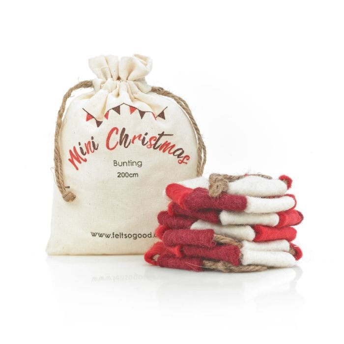 Felt So Good Handmade Felt Mini Christmas Bunting