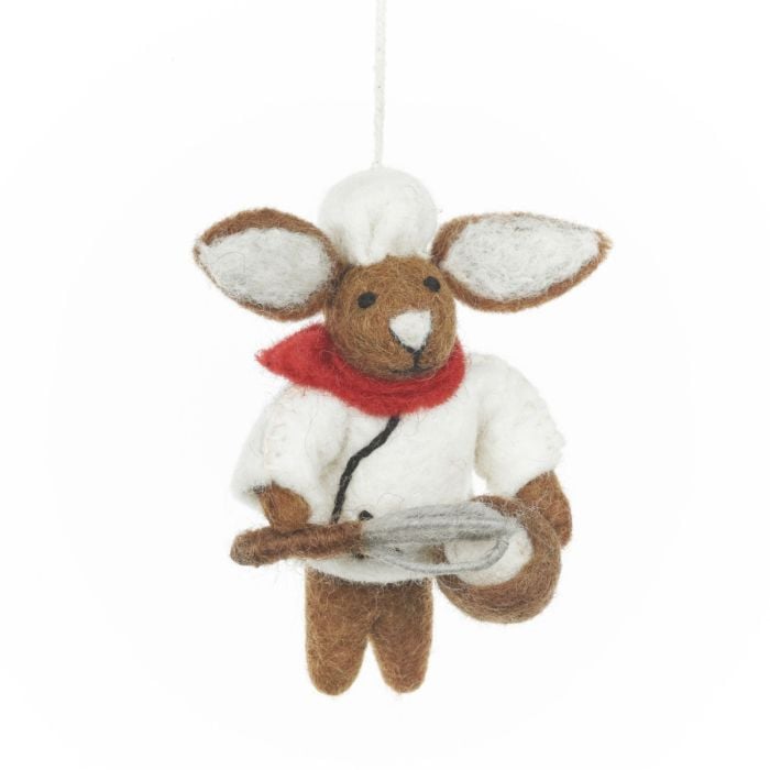 felt so good Handamde Felt Penny the Patisserie Chef Hanging Decoration