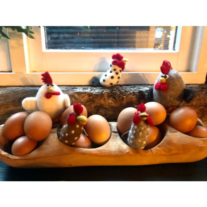 Felt So Good Handmade Albert Eggstein Hanging Biodergadable Needle Felt Easter Decoration