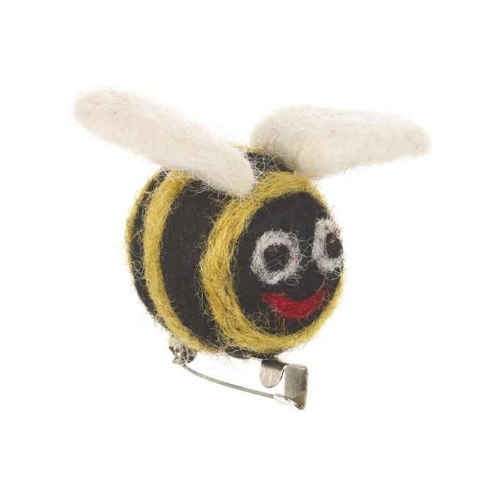 felt so good Handmade Bee Brooch Needle Felt Biodegradable Accessory