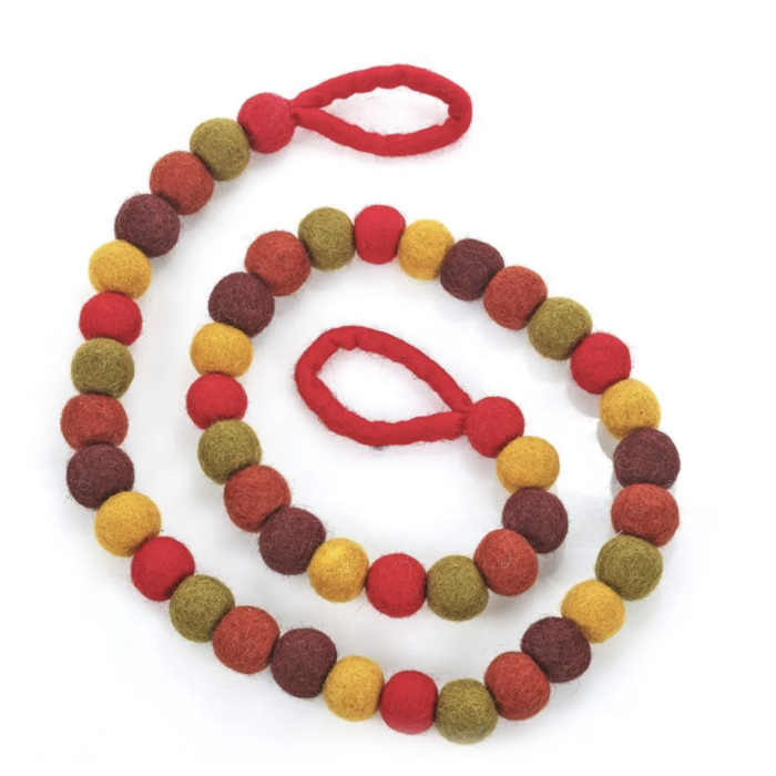 Felt So Good Handmade Biodegradable Felt Autumnal Bubble Garland Home Decoration
