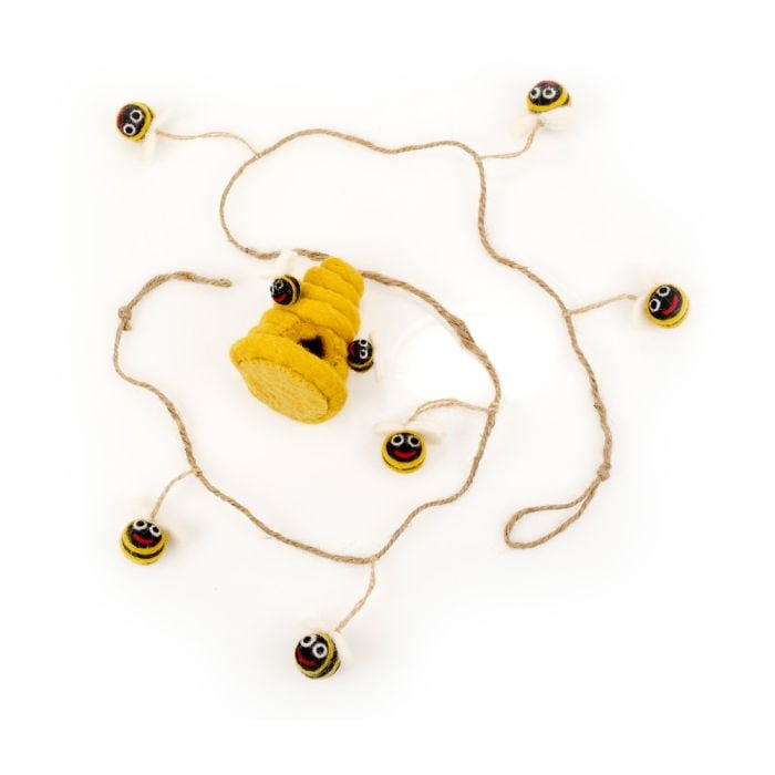 felt so good Handmade Biodegradable Felt Bumblebee Garland Home Decoration felt so good Handmade Biodegradable Felt Bumblebee Garland Home Decoration